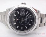 Copy Rolex Sky Dweller Black Dial watch - Working Time Zone